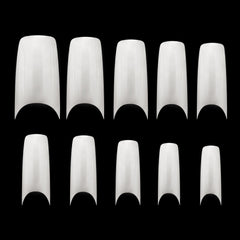 500Pcs Clear Half Cover French Nails Natural Acrylic False Nails Medium Press on Fake Nails Tips