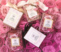 HB Botanicals Luxury Candle Rose Sauvage Wild Rose Highly Scented Soy Candle with Rosé Wax. Clean Burn in 7.5 Oz Frosted Gold Glass Gold Embossed Gift Box. Safe Cotton Wick