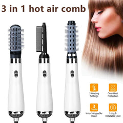 Hair Blow Dryer Volumizer Straightener Curler Comb Hot Air Brush 3 in 1 NEW