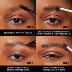 the Brow Glue, Extreme Hold Tinted Eyebrow Gel, Medium Brown