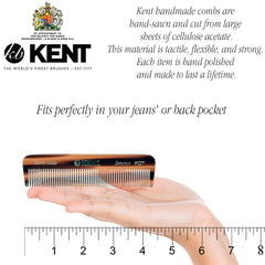 a FOT Handmade All Fine Tooth Saw Cut Beard Comb - Pocket and Travel Comb - Styling Comb or Wet Comb for Fine or Thinning Hair, Beard Care, and Hair Care for the Essential  Beard Kit