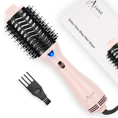 One-Step Blow Dryer Brush & Volumizer Hot Air Brush, Pink Hair Dryer Brush