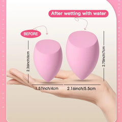 4Pcs Makeup Sponge Set, Versatile Powder Puffs for Contouring Blending & Facial Detailing Tool, Makeup Accessories