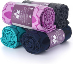 Mat Towel Non-Slip for Hot Yoga. Grippy Double Sided Suede Microfiber Towel Non-Slip Grip. Multifunctional - Yoga Mat Cover - the Best Travel Yoga Mat Non Slip