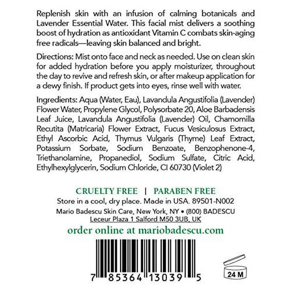 Facial Spray Aloe Chamomile and Lavender, 8 Fl Oz