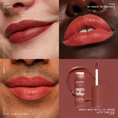Smooth Whip Matte Lip Cream, Long Lasting Liquid Lipstick, Latte Foam