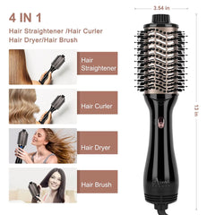 Hair Dryer Brush & One-Step Volumizer Brush Blow Dryer, Oval Blow Dryer Brush, Black