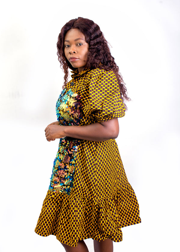 Fun Gold & Black Dress