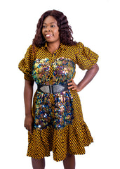 Fun Gold & Black Dress