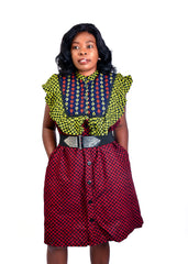 Classy Maroon & Gold Dress