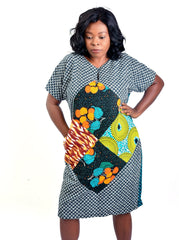 Sensational Multicolored Patterned Dress