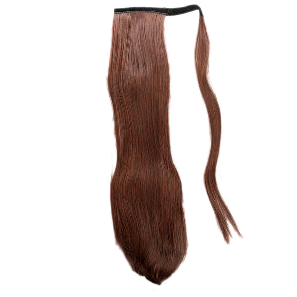 Clip in Ponytail Extension Wrap Around Long Straight Pony Tail Hair 28 Inch Synthetic Hairpiece - Various colors