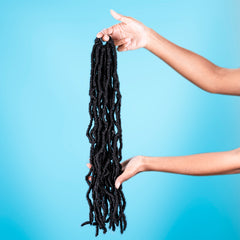 18 Inch 6 Packs Soft Faux  Locs Crochet Pre-looped Goddess Locs For Black Women Synthetic Hair Extension 18 Inches in Variety Of Colors