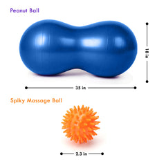Peanut Birthing Yoga Ball Kit With Non Skid Sock And Spikey Stress Ball