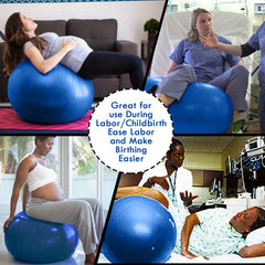 Peanut Birthing Yoga Ball Kit With Non Skid Sock And Spikey Stress Ball